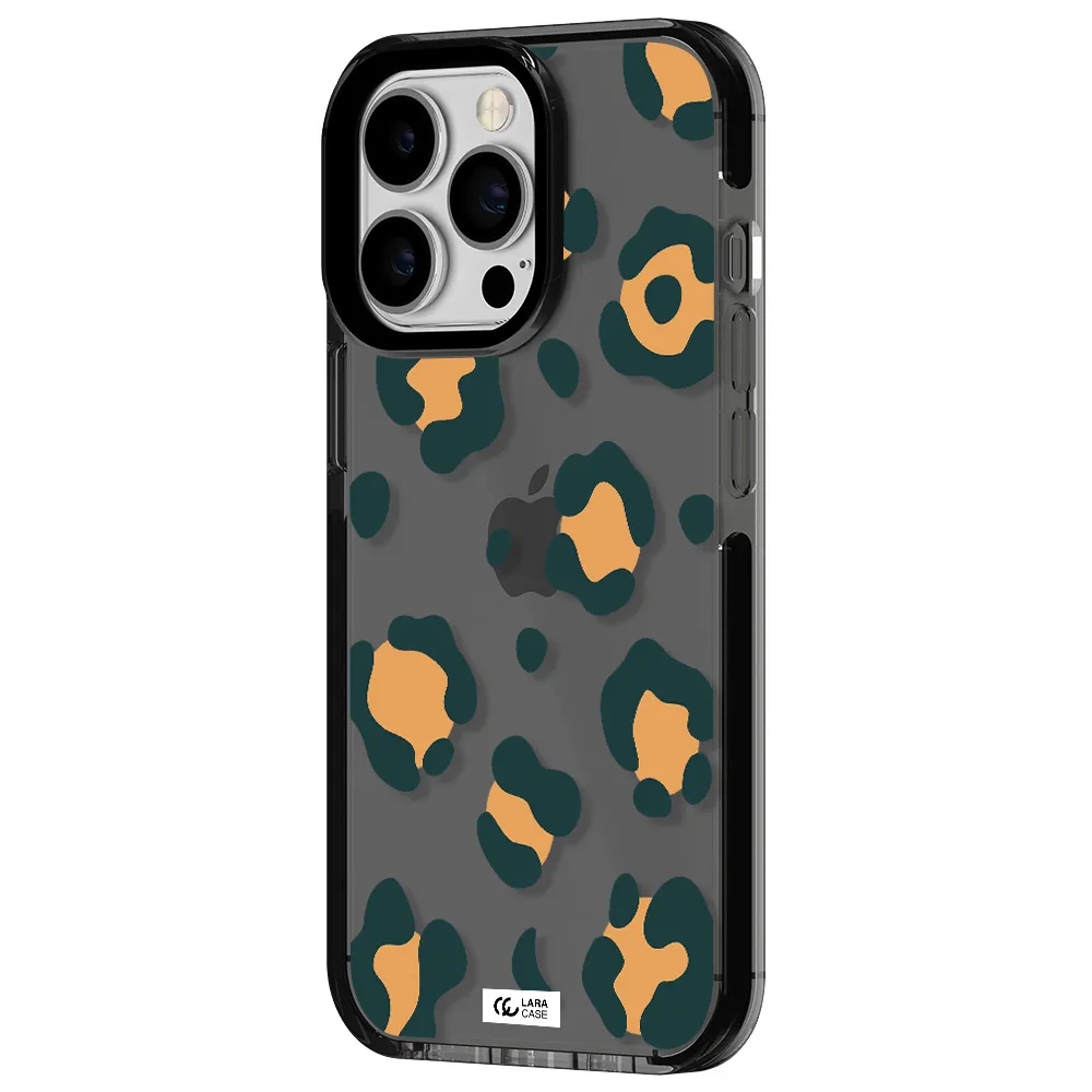 Toon Leopard Apple iPhone 13 Pro impact Smoke Black Case
