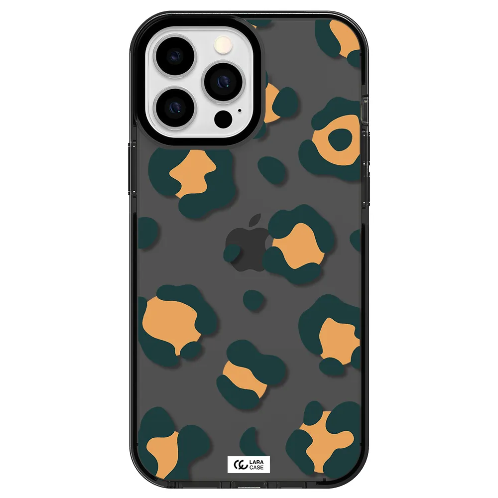 Toon Leopard Apple iPhone 13 Pro Max impact Smoke Black Case