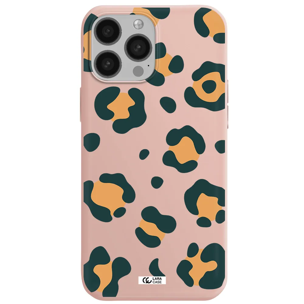 Toon Leopard Apple iPhone 13 Pro Max Silicone pastel pink Case