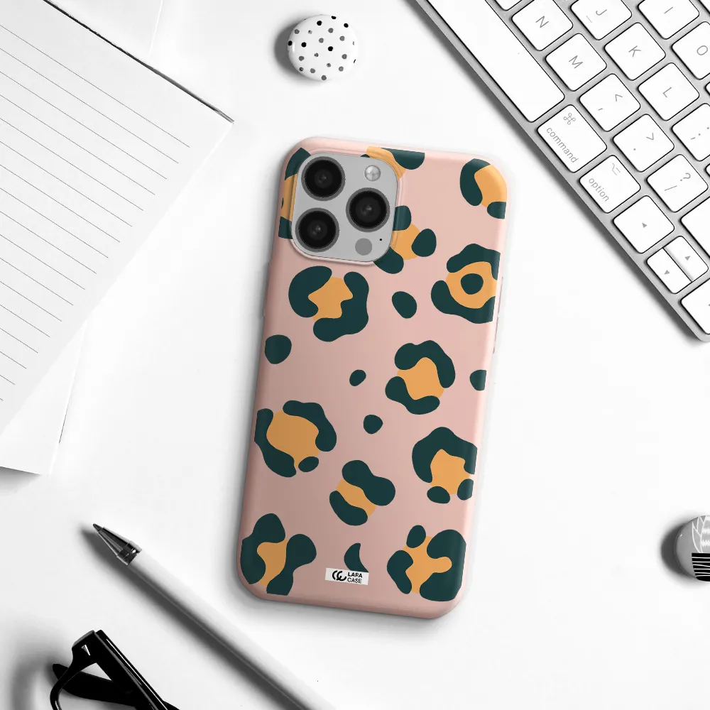 Toon Leopard Apple iPhone 13 Pro Max Silicone pastel pink Case