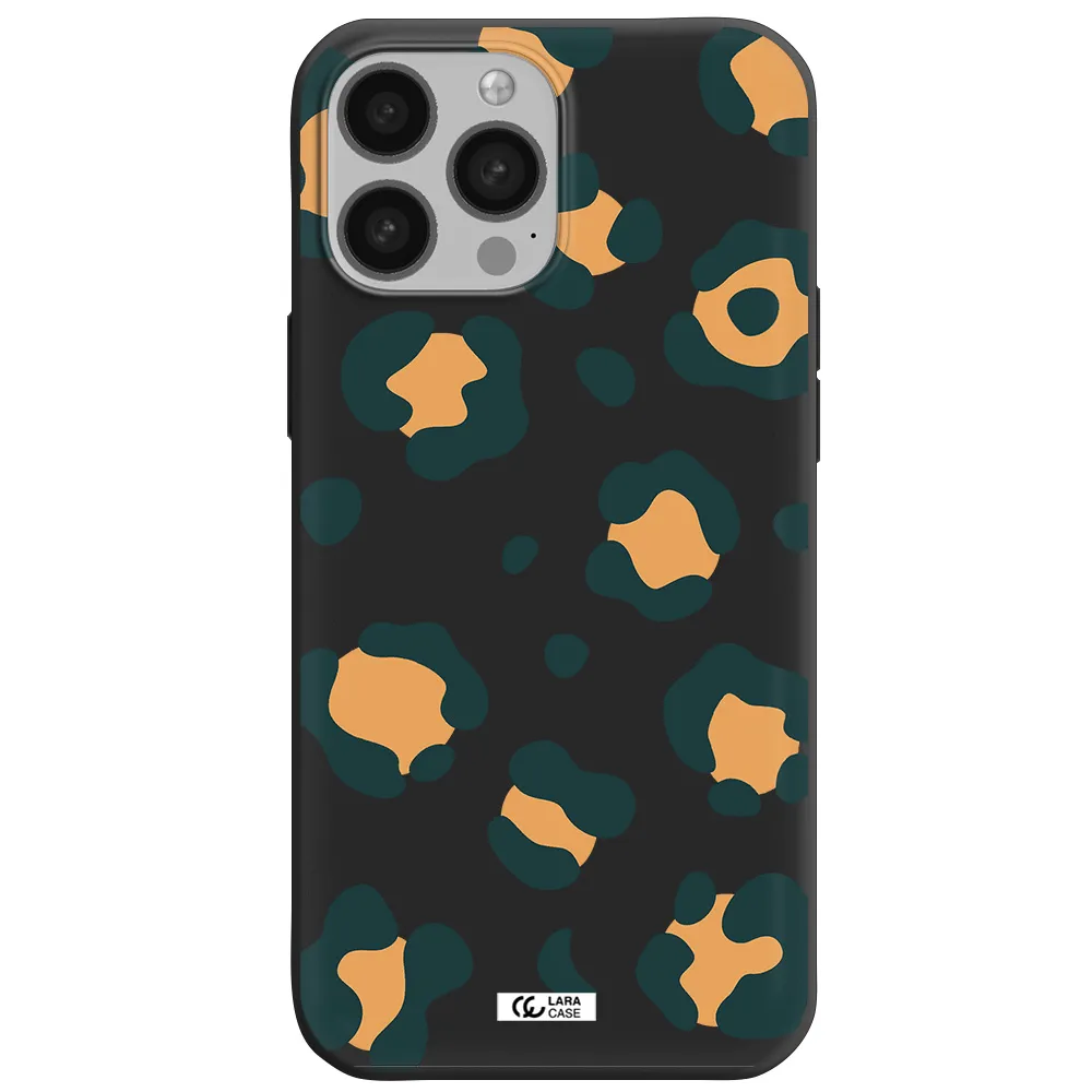 Toon Leopard Apple iPhone 13 Pro Silicone black Case