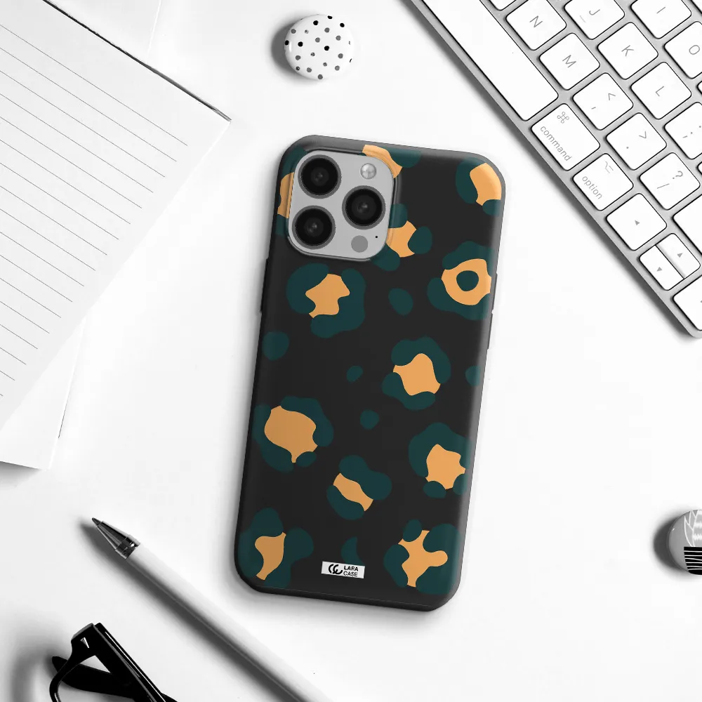 Toon Leopard Apple iPhone 13 Pro Silicone black Case