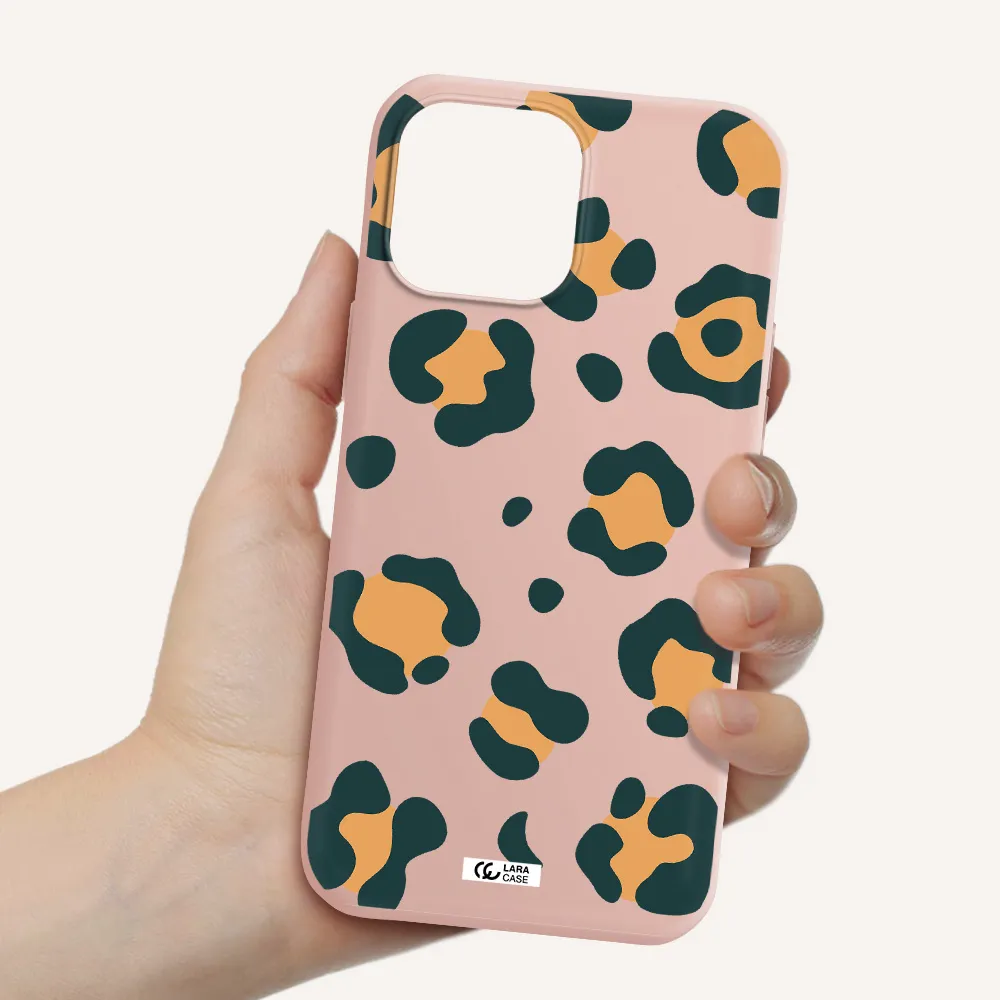 Toon Leopard Apple iPhone 13 Pro Silicone pastel pink Case