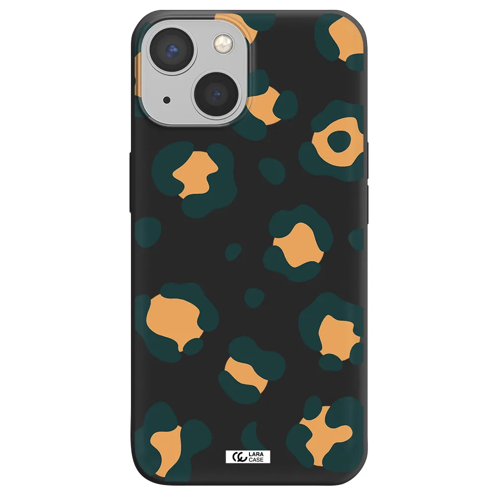 Toon Leopard Apple iPhone 13 Silicone black Case