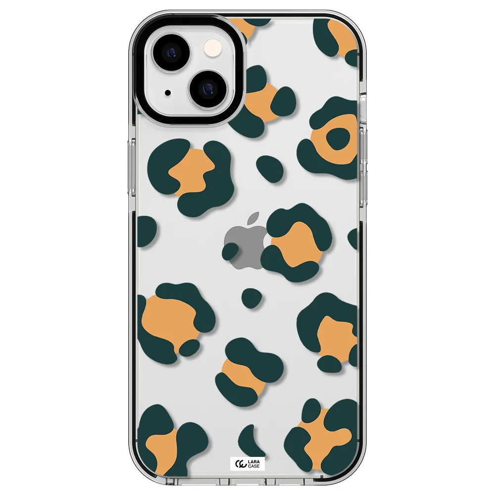 Toon Leopard Apple iPhone 14 plus impact black border Case
