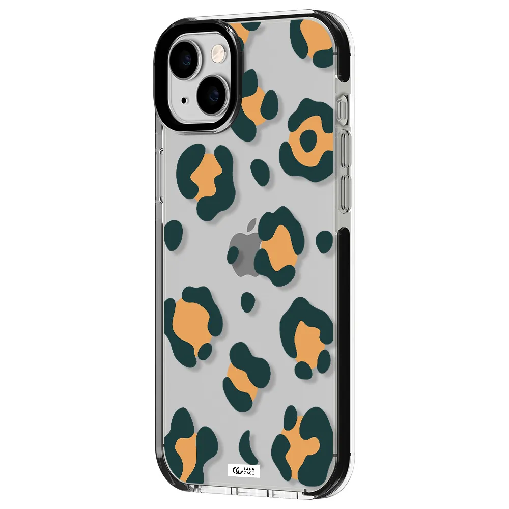 Toon Leopard Apple iPhone 14 plus impact black border Case
