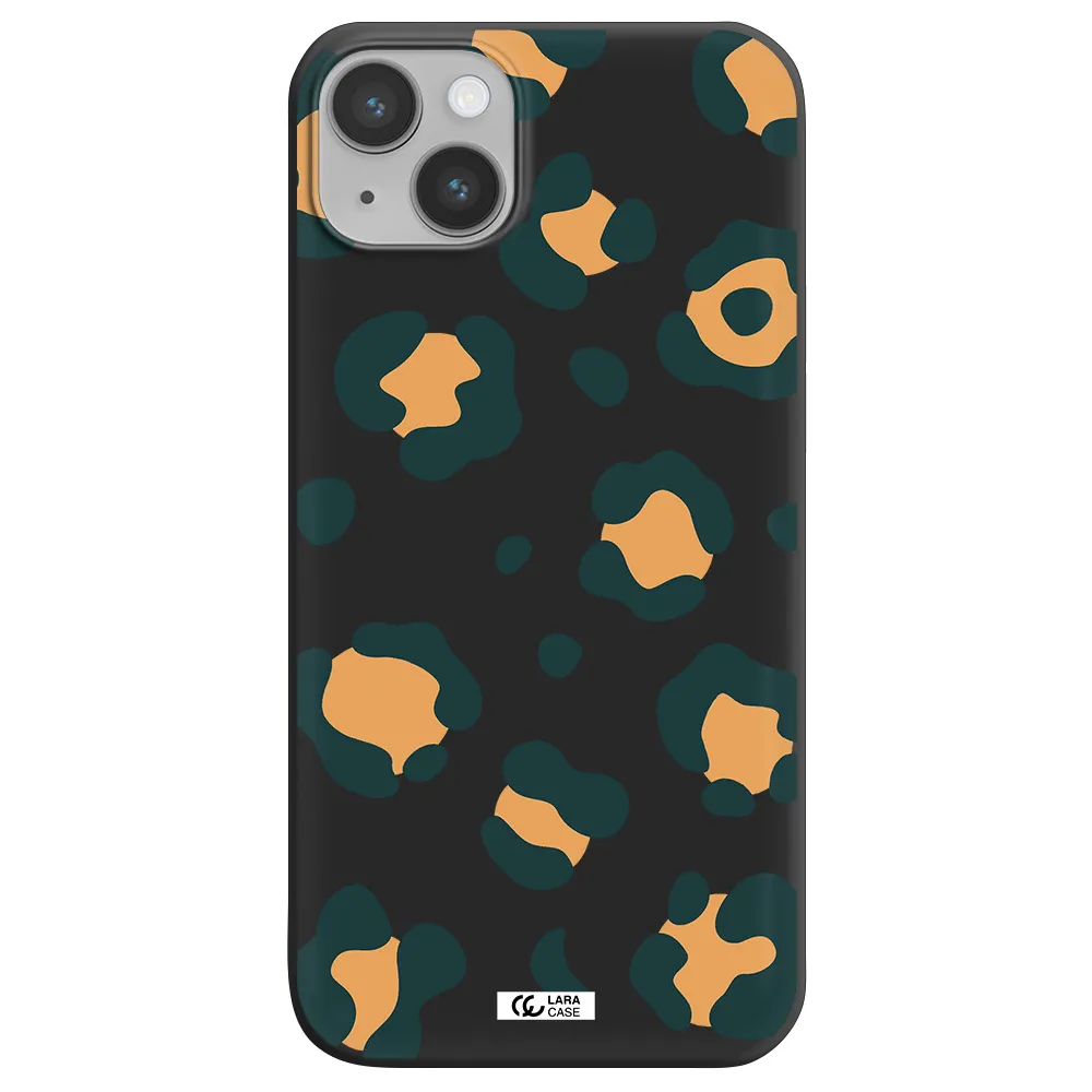 Toon Leopard Apple iPhone 14 plus Silicone black Case