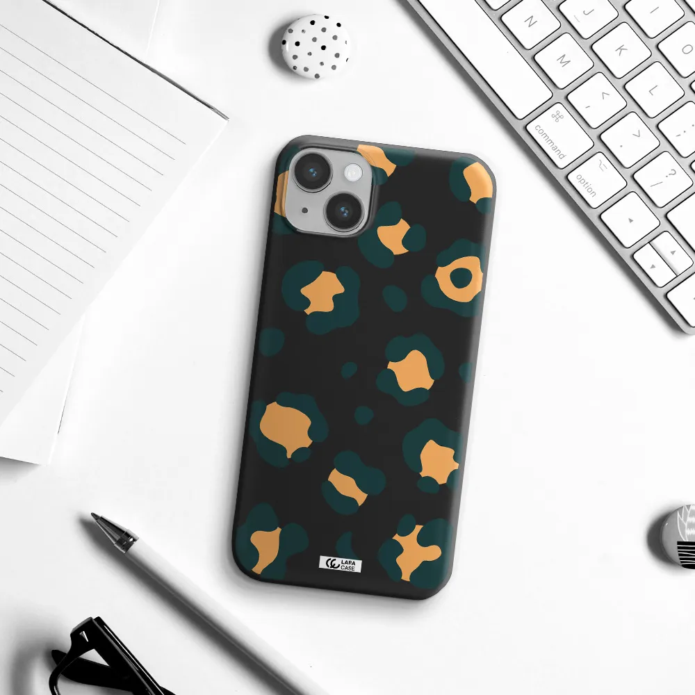 Toon Leopard Apple iPhone 14 plus Silicone black Case