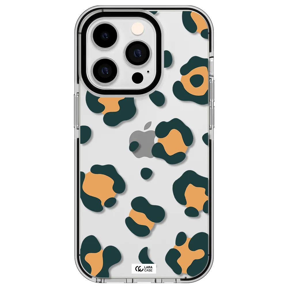 Toon Leopard Apple iPhone 14 pro impact black border Case