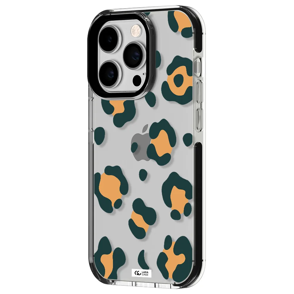 Toon Leopard Apple iPhone 14 pro impact black border Case
