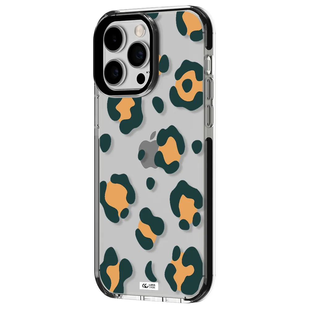 Toon Leopard Apple iPhone 14 pro max impact black border Case