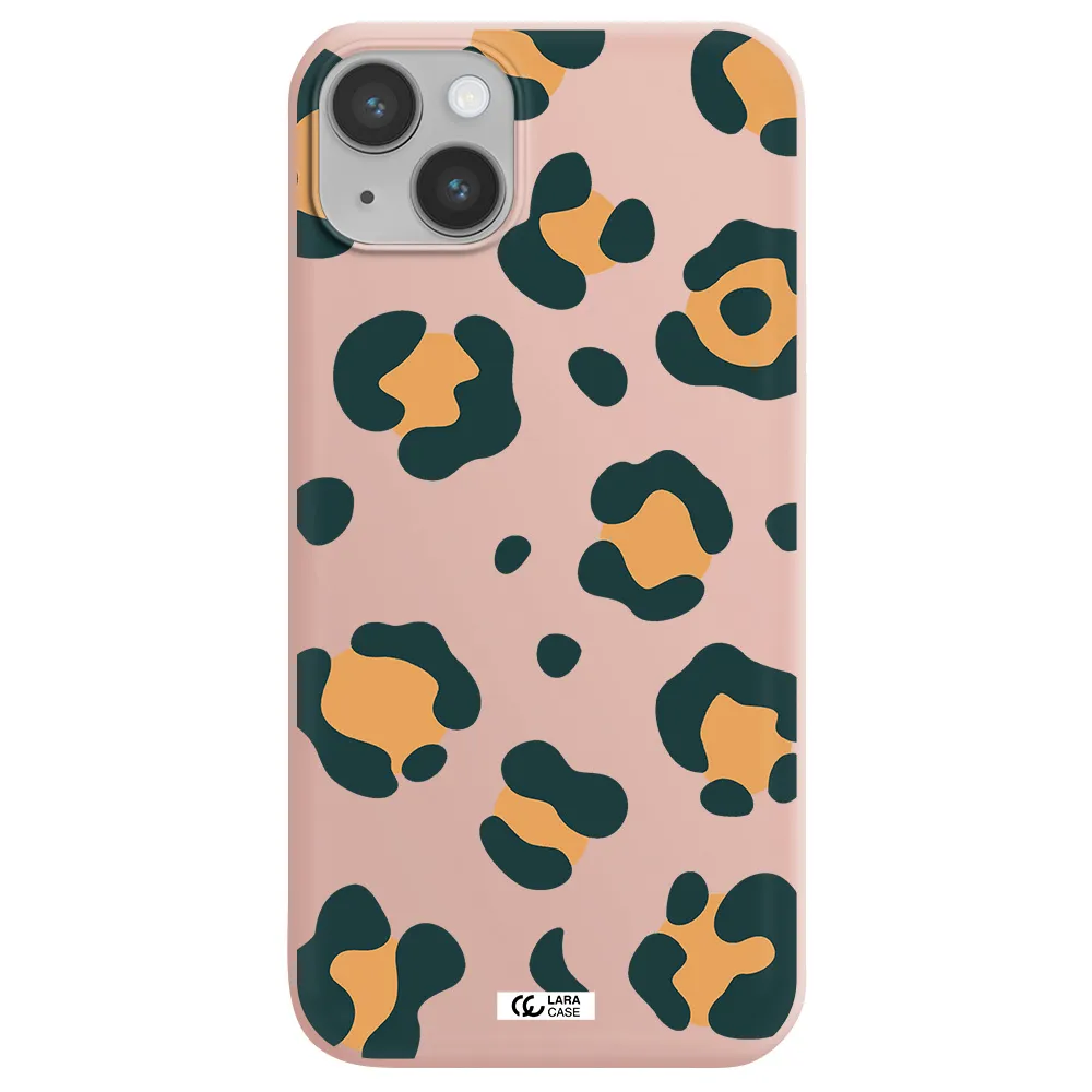 Toon Leopard Apple iPhone 14 Silicone pastel pink Case