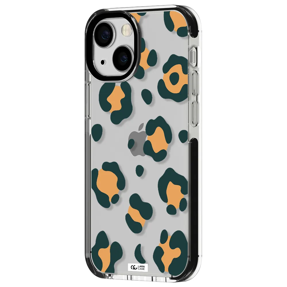 Toon Leopard Apple iPhone 15 impact black border Case