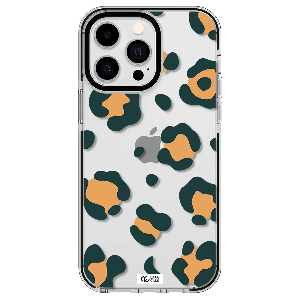 Toon Leopard Apple iPhone 15 Pro Max impact black border Case