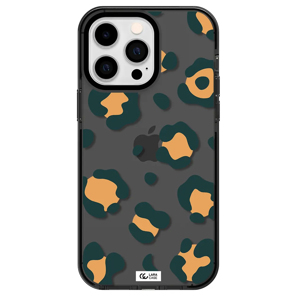 Toon Leopard Apple iPhone 15 Pro Max impact Smoke Black Case