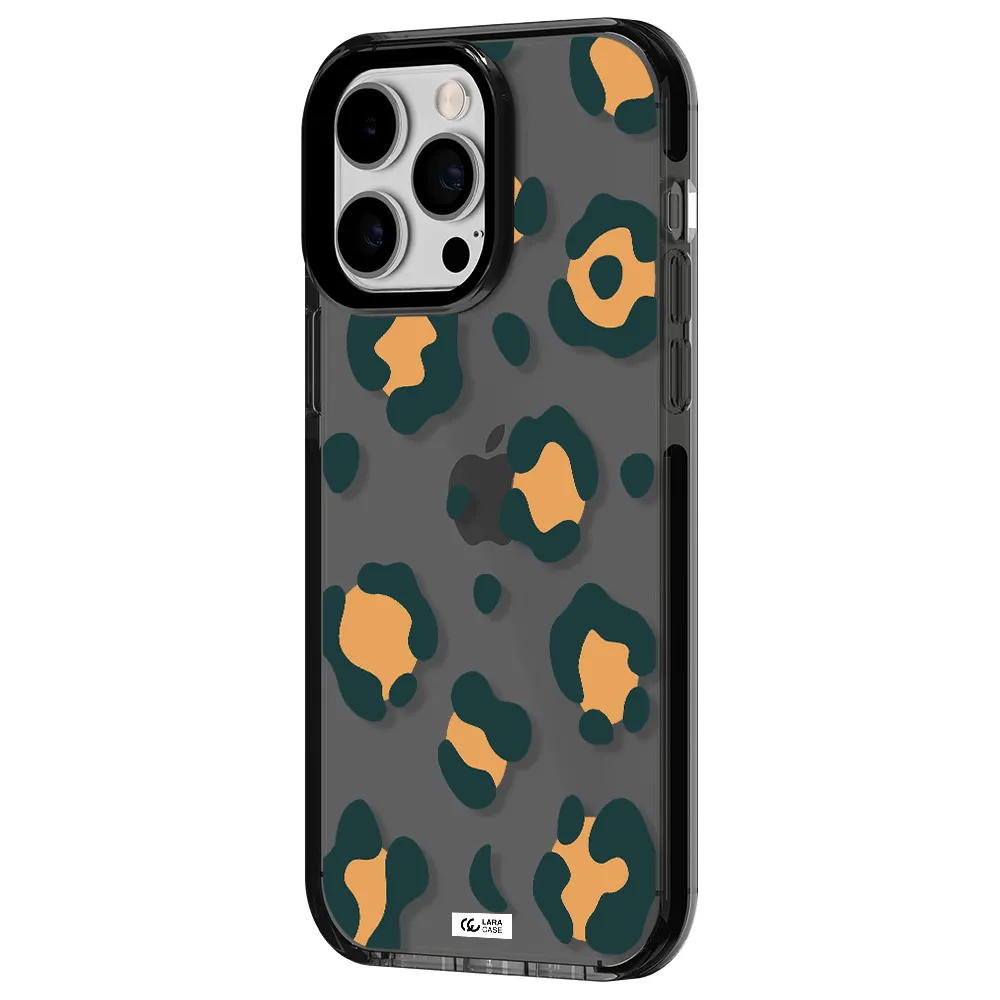 Toon Leopard Apple iPhone 15 Pro Max impact Smoke Black Case