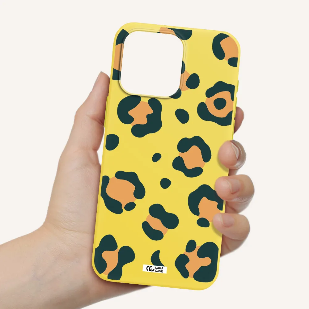 Toon Leopard Apple Iphone 15 Pro max Silicone canary yellow Case
