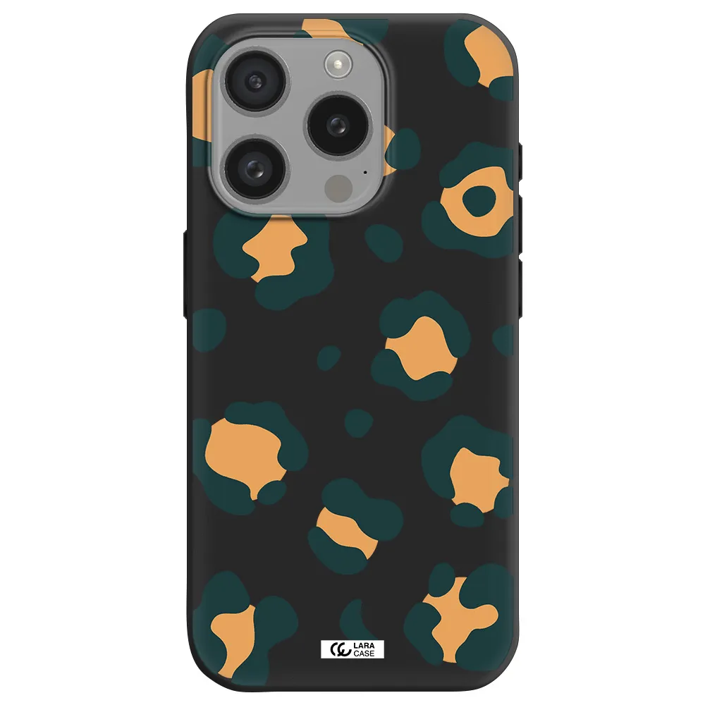 Toon Leopard Apple Iphone 15 Pro Silicone Black Case