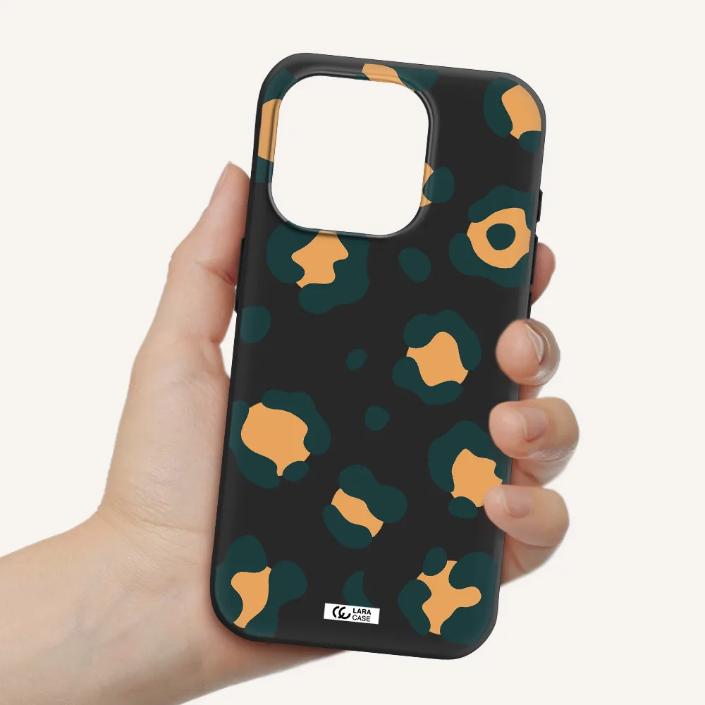 Toon Leopard Apple Iphone 15 Pro Silicone Black Case