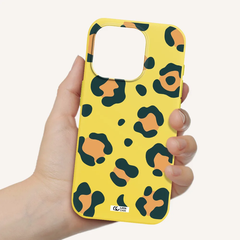 Toon Leopard Apple Iphone 15 Pro Silicone Canary Yellow Case