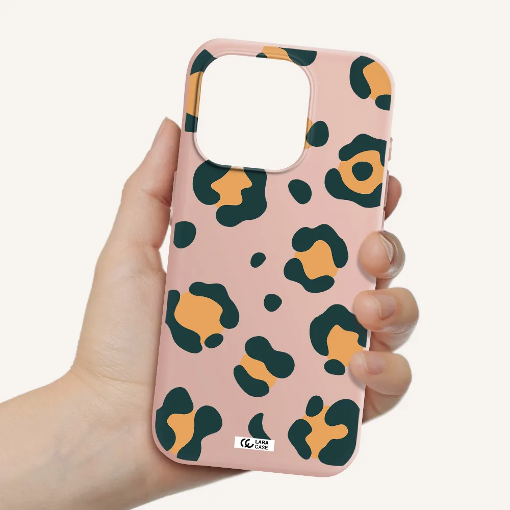 Toon Leopard Apple Iphone 15 Pro Silicone Pastel Pink Case
