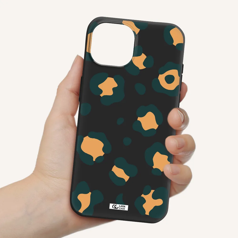Toon Leopard Apple iPhone 15 Silicone black Case