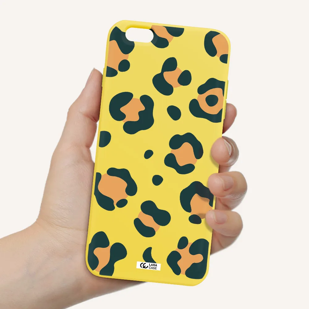 Toon Leopard Apple iPhone 6 plus Silicone canary yellow Case