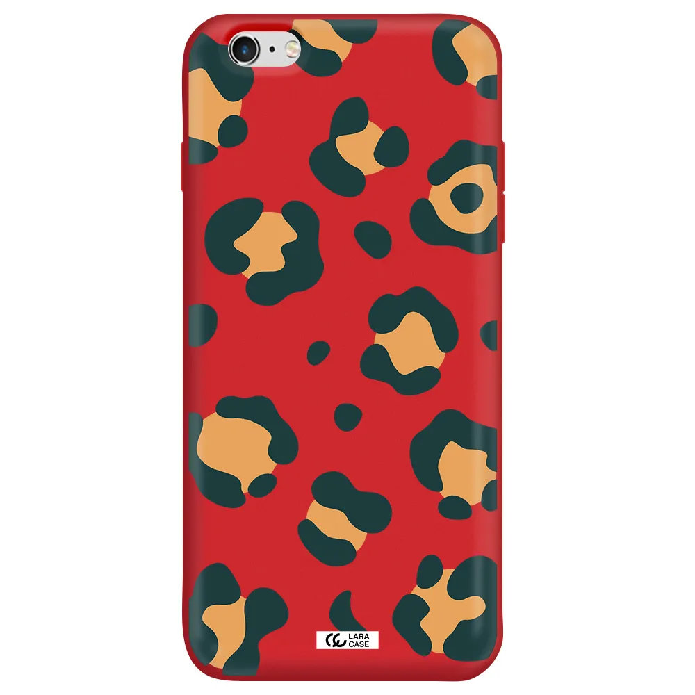 Toon Leopard Apple iPhone 6 plus Silicone Imperial Red Case