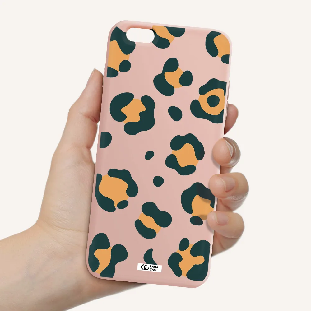 Toon Leopard Apple iPhone 6 plus Silicone pastel pink Case