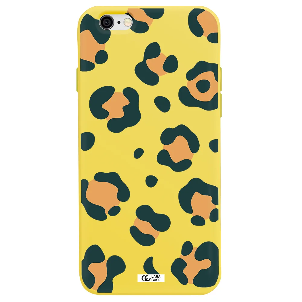 Toon Leopard Apple iPhone 6 Silicone canary yellow Case