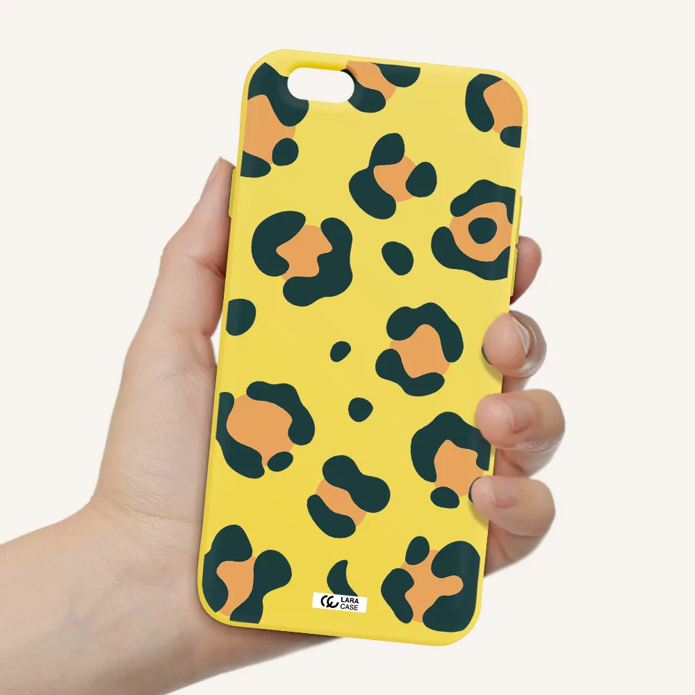 Toon Leopard Apple iPhone 6 Silicone canary yellow Case