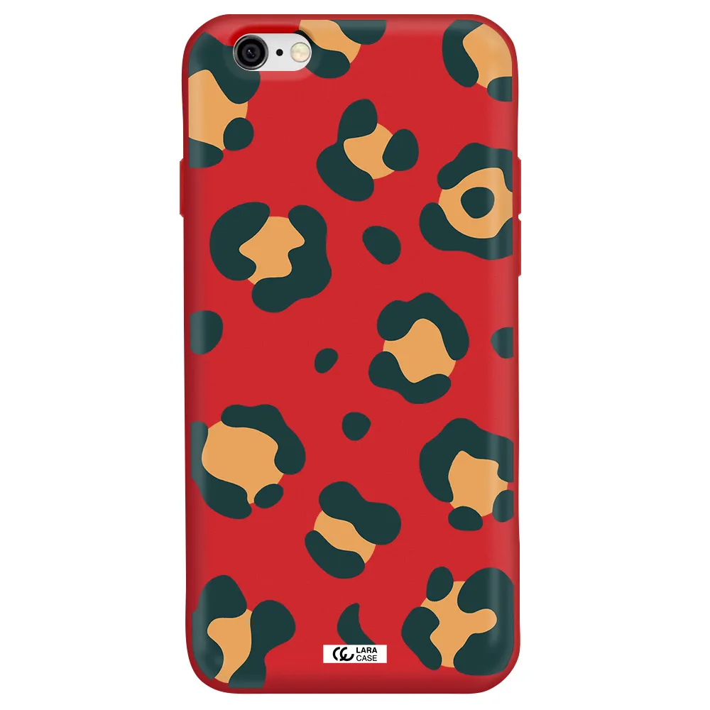 Toon Leopard Apple iPhone 6 Silicone Imperial Red Case