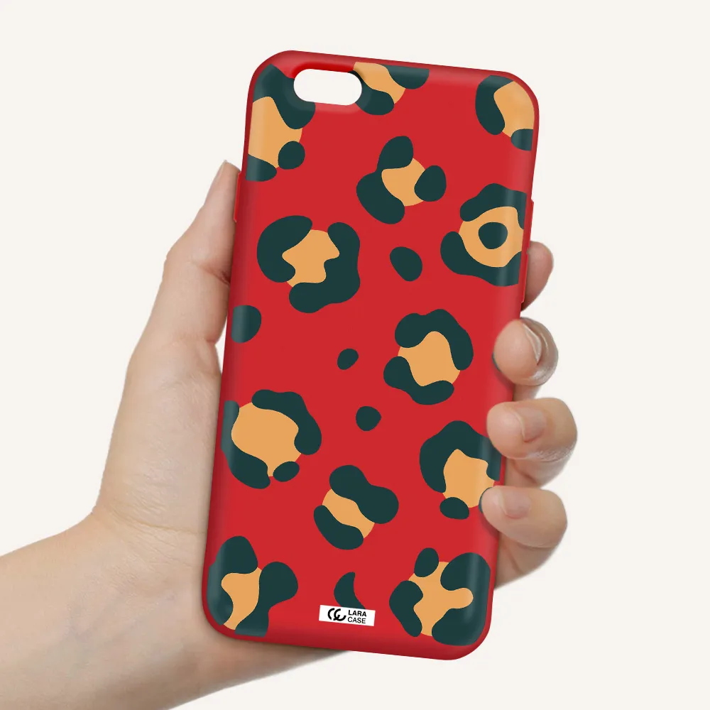 Toon Leopard Apple iPhone 6 Silicone Imperial Red Case
