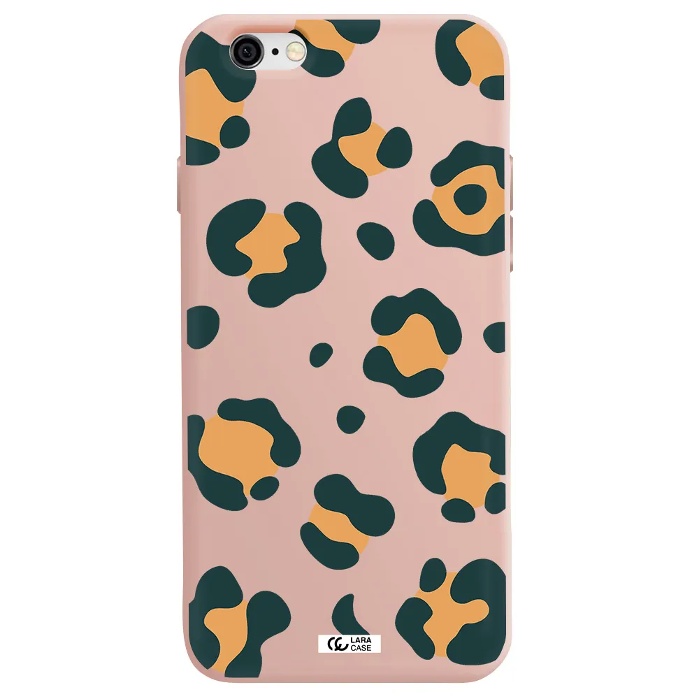 Toon Leopard Apple iPhone 6 Silicone pastel pink Case