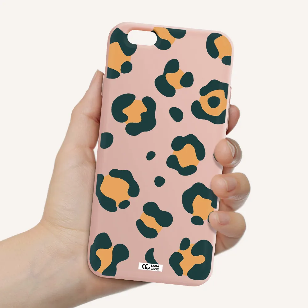Toon Leopard Apple iPhone 6 Silicone pastel pink Case