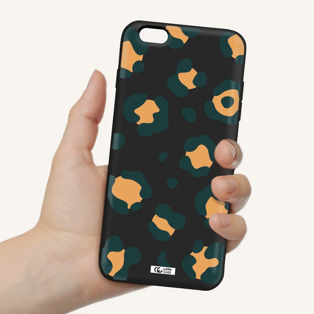 Toon Leopard Apple iPhone 6S Silicone black Case