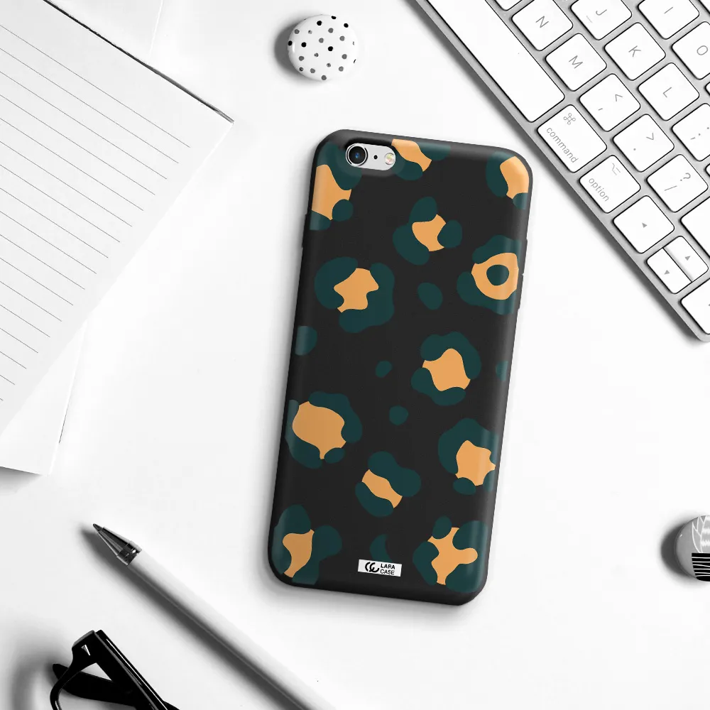 Toon Leopard Apple iPhone 6S Silicone black Case