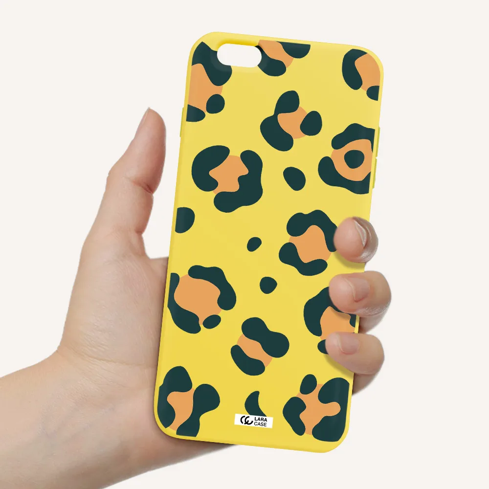 Toon Leopard Apple iPhone 6S Silicone canary yellow Case
