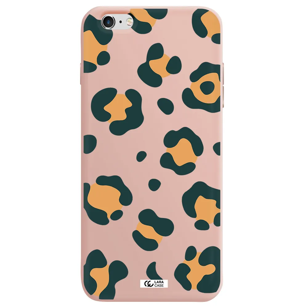 Toon Leopard Apple iPhone 6S Silicone pastel pink Case