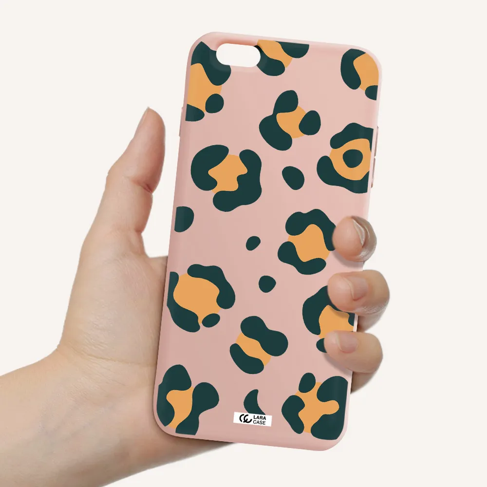Toon Leopard Apple iPhone 6S Silicone pastel pink Case