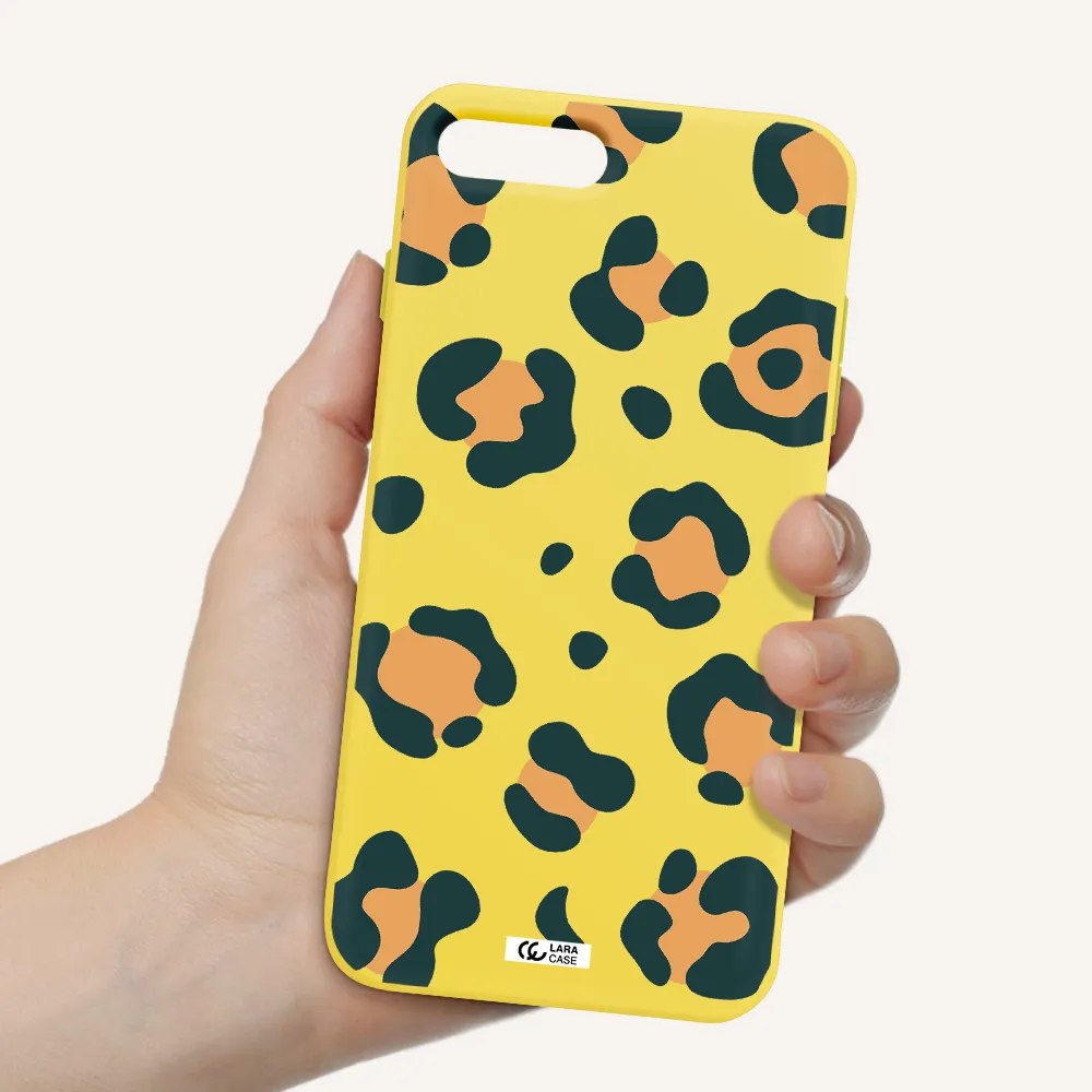 Toon Leopard Apple iPhone 7 plus Silicone canary yellow Case