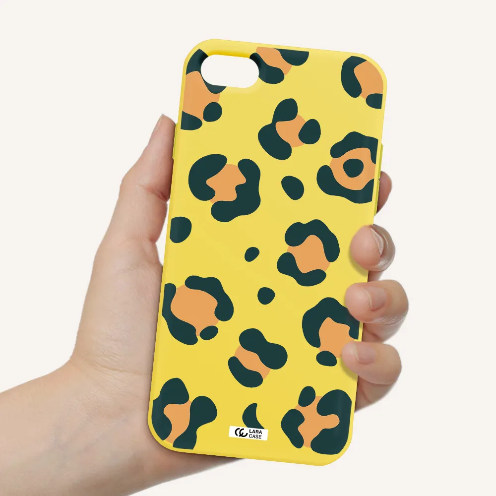 Toon Leopard Apple iPhone 7 Silicone canary yellow Case