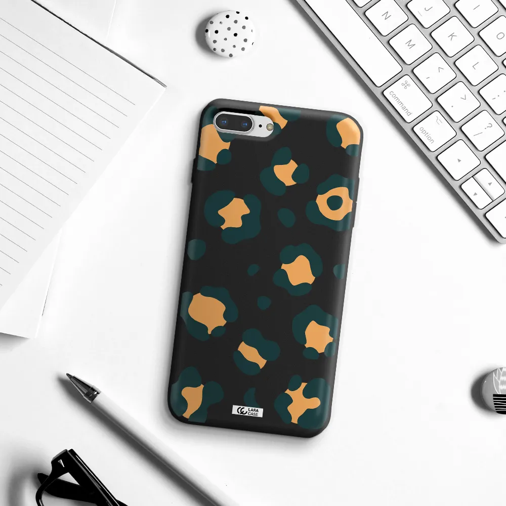 Toon Leopard Apple iPhone 8 plus Silicone black Case