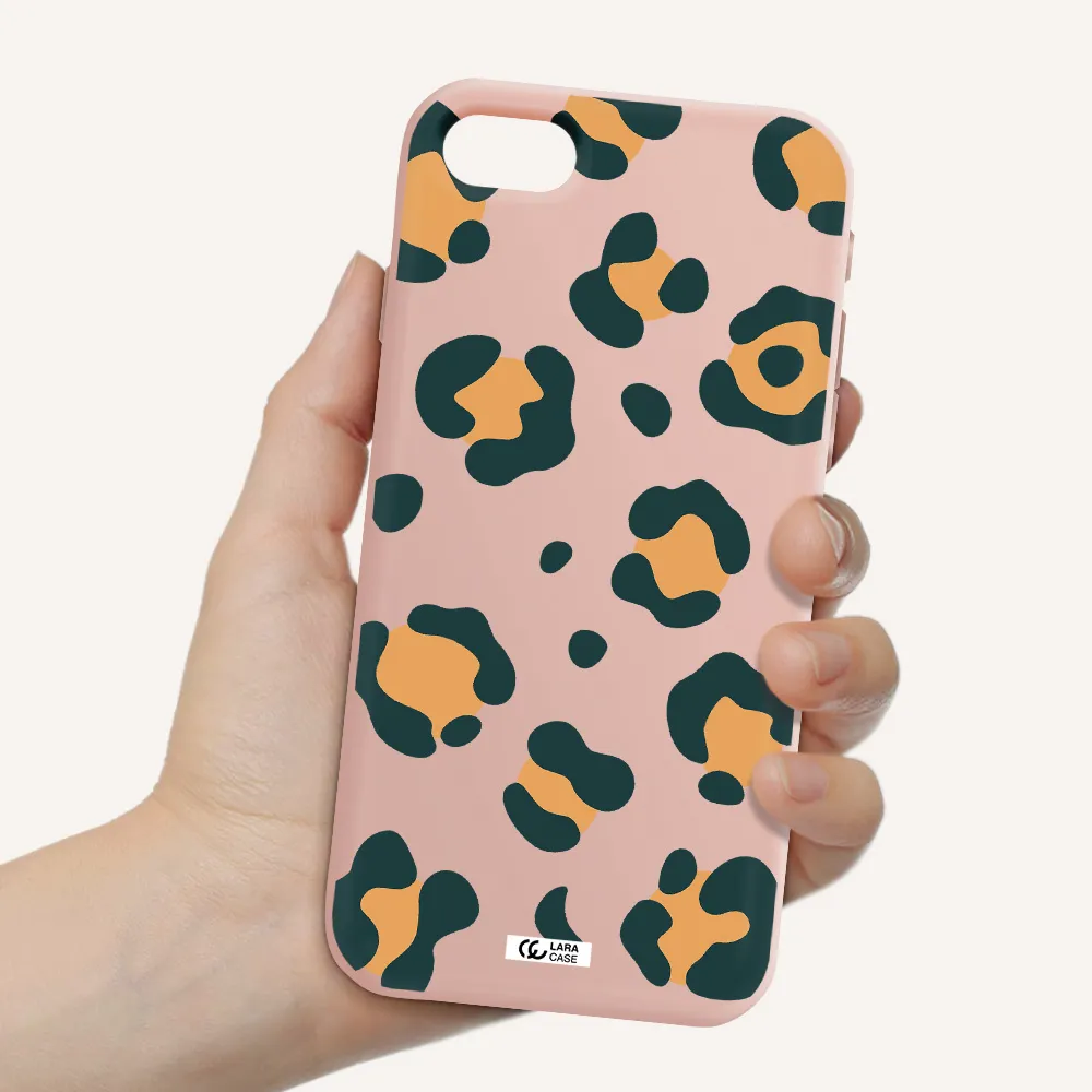 Toon Leopard Apple iPhone se 2020 Silicone pastel pink Case