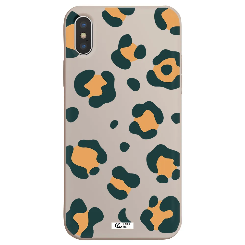 Toon Leopard Apple iPhone X Silicone Stone Case