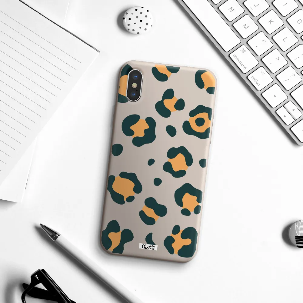 Toon Leopard Apple iPhone X Silicone Stone Case