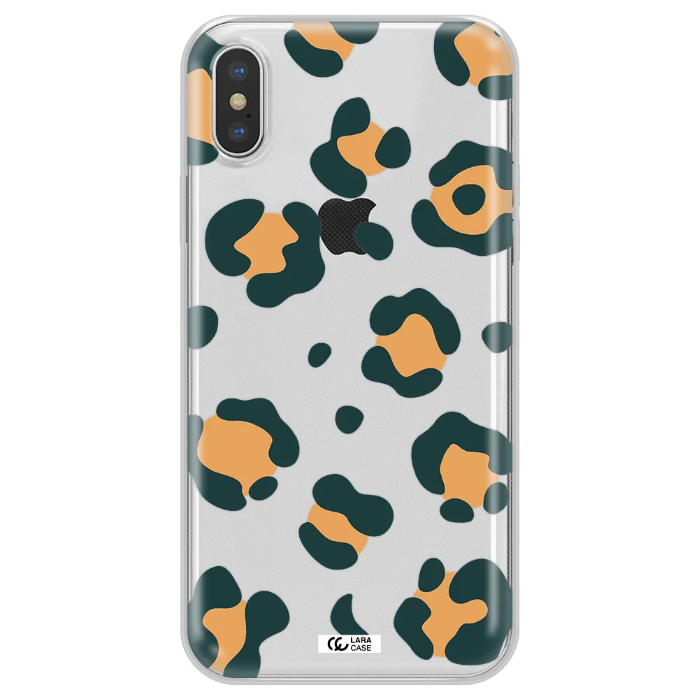Toon Leopard Apple iPhone XS Clear TPU Case