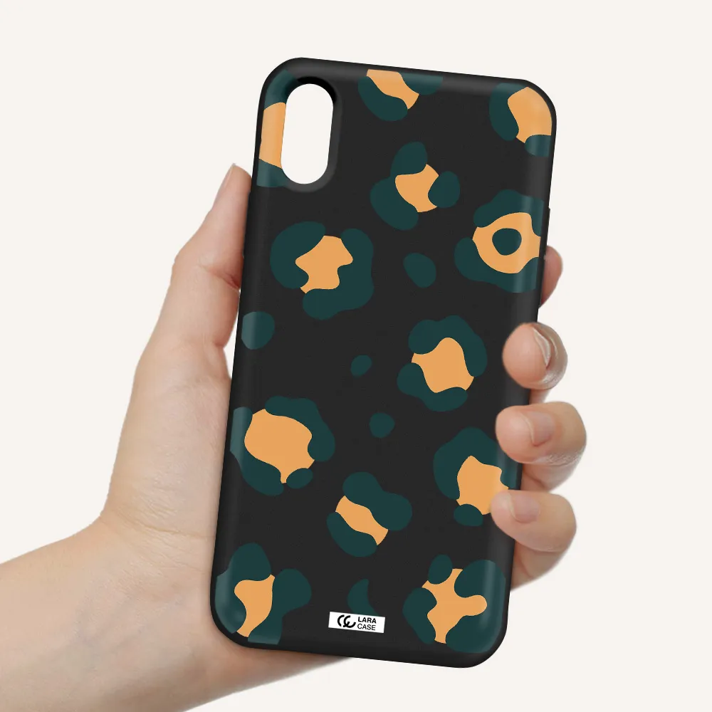 Toon Leopard Apple iPhone XS Silicone black Case