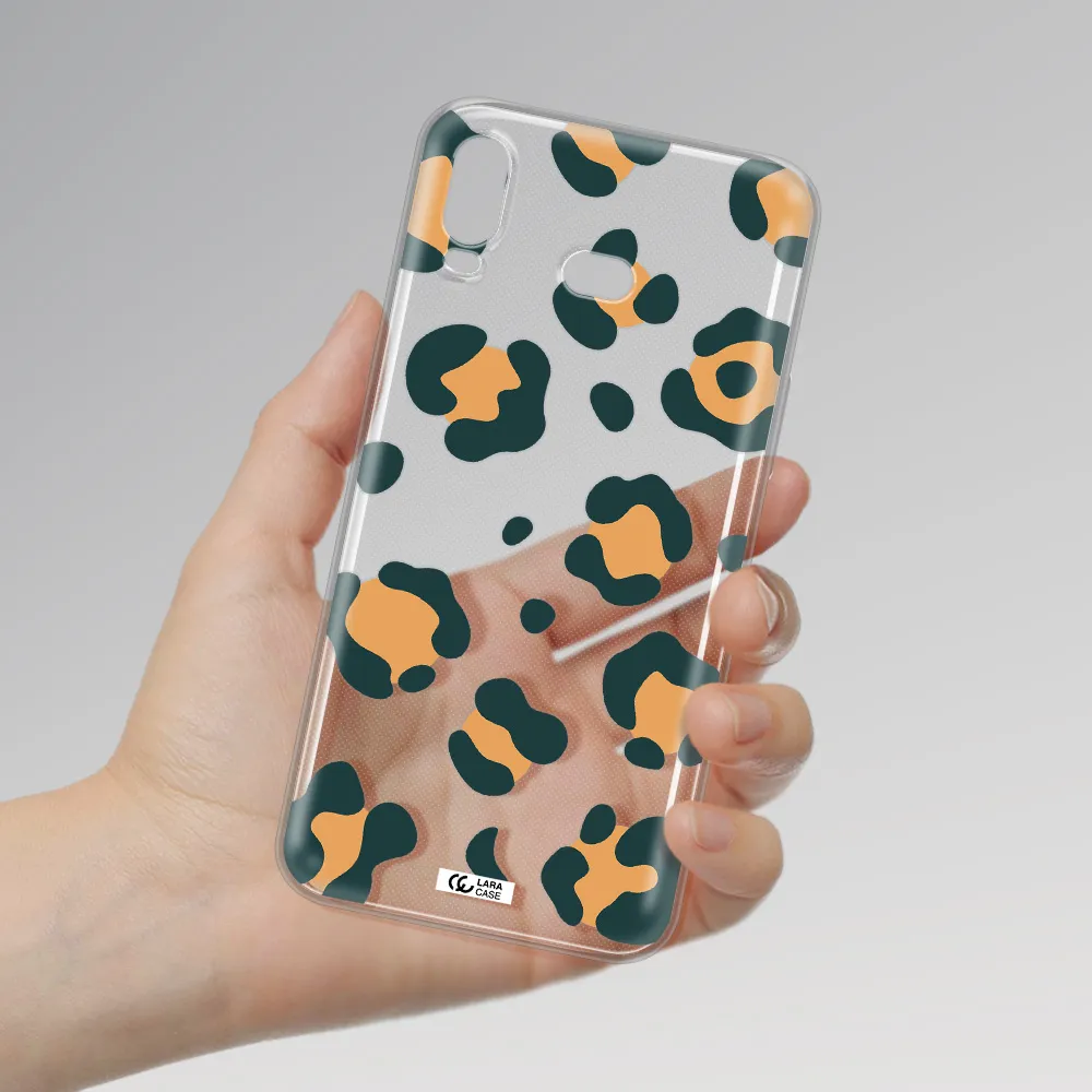 Toon Leopard Samsung A6S Clear TPU Case