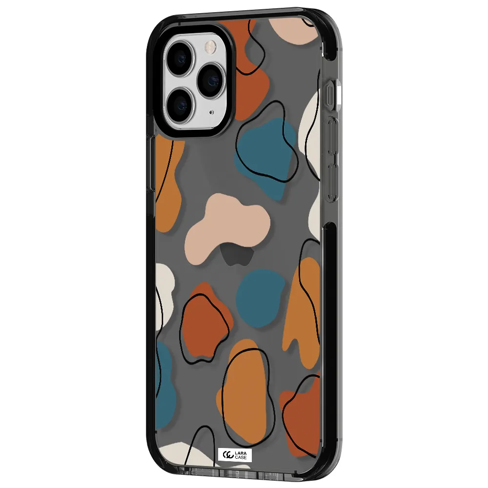 Boho Art Apple iPhone 11 pro impact Smoke Black Case